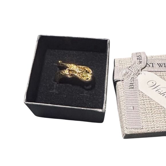 NWT 1pc Bold & Gorgeous Golden Dragon Shaped Ring With Adjustable Open End  ***I - Picture 6 of 6